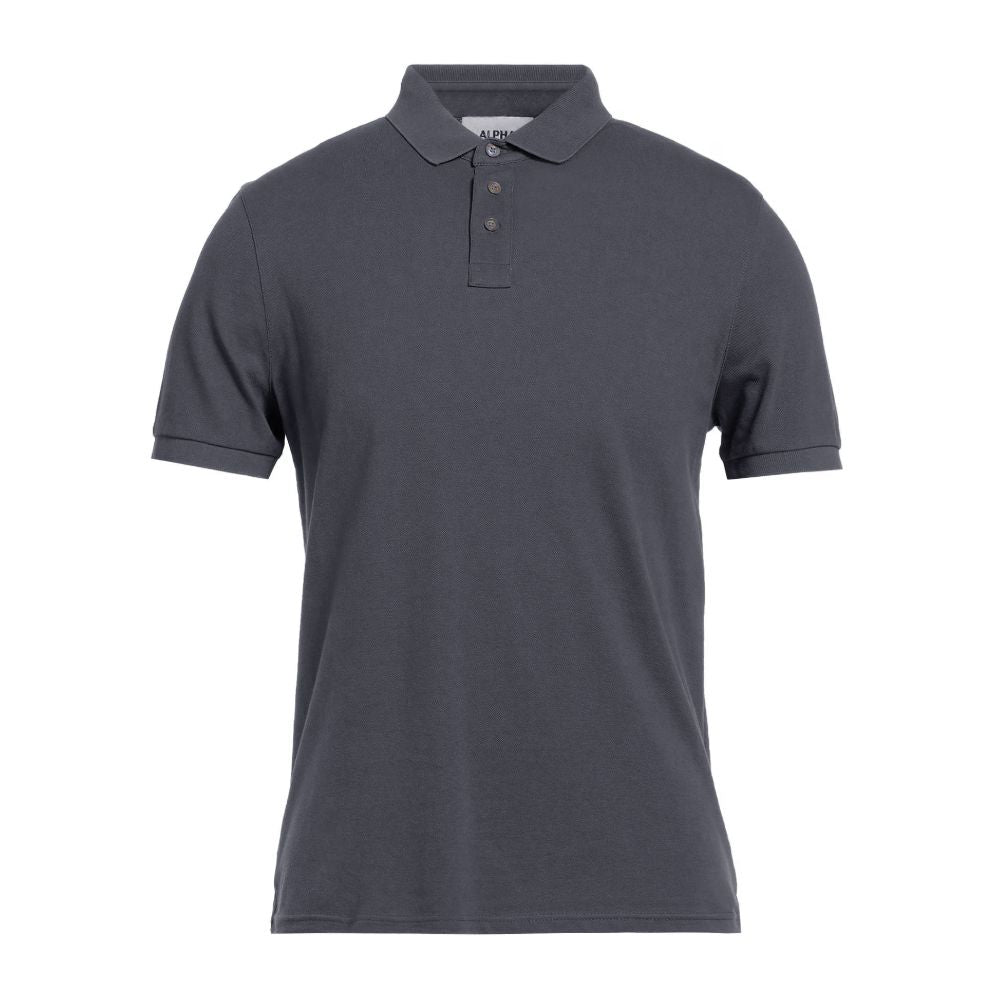 Alpha Studio Grå bomuldspoloshirt