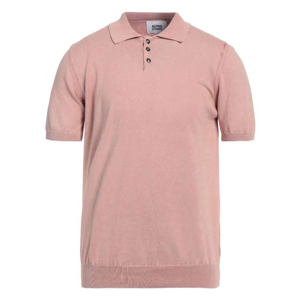 Alpha Studio lyserød bomuldspoloshirt
