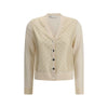 Tory Burch cardigan i silke og uld med logoer