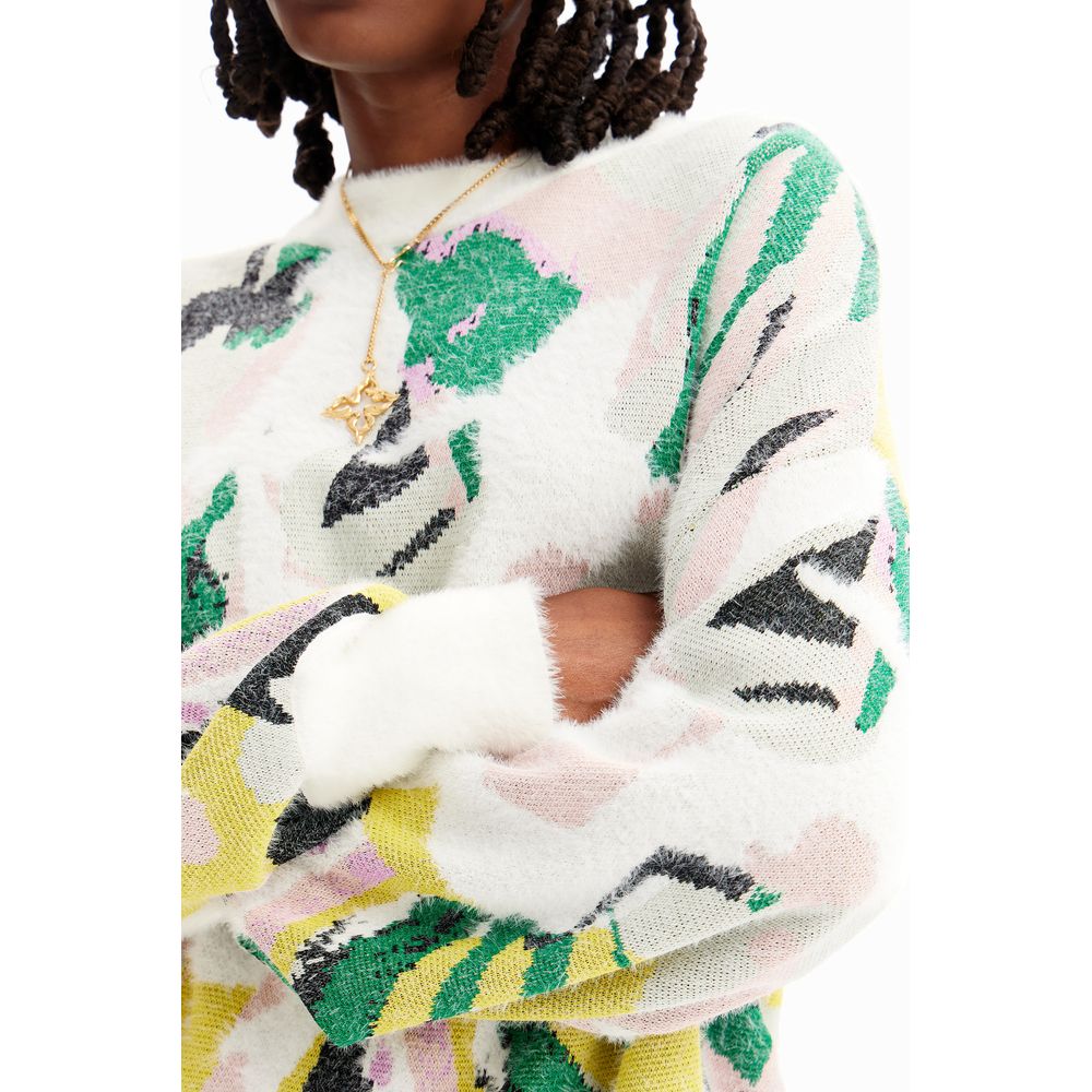 Desigual Cremefarvet Polyamid Sweater