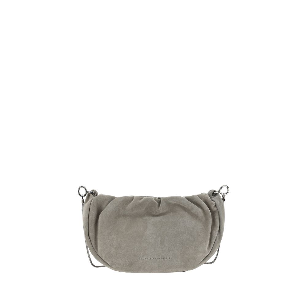 Brunello Cucinelli skuldertaske i ruskind