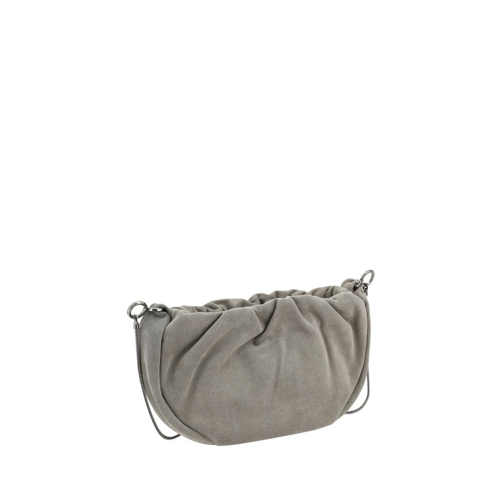 Brunello Cucinelli skuldertaske i ruskind