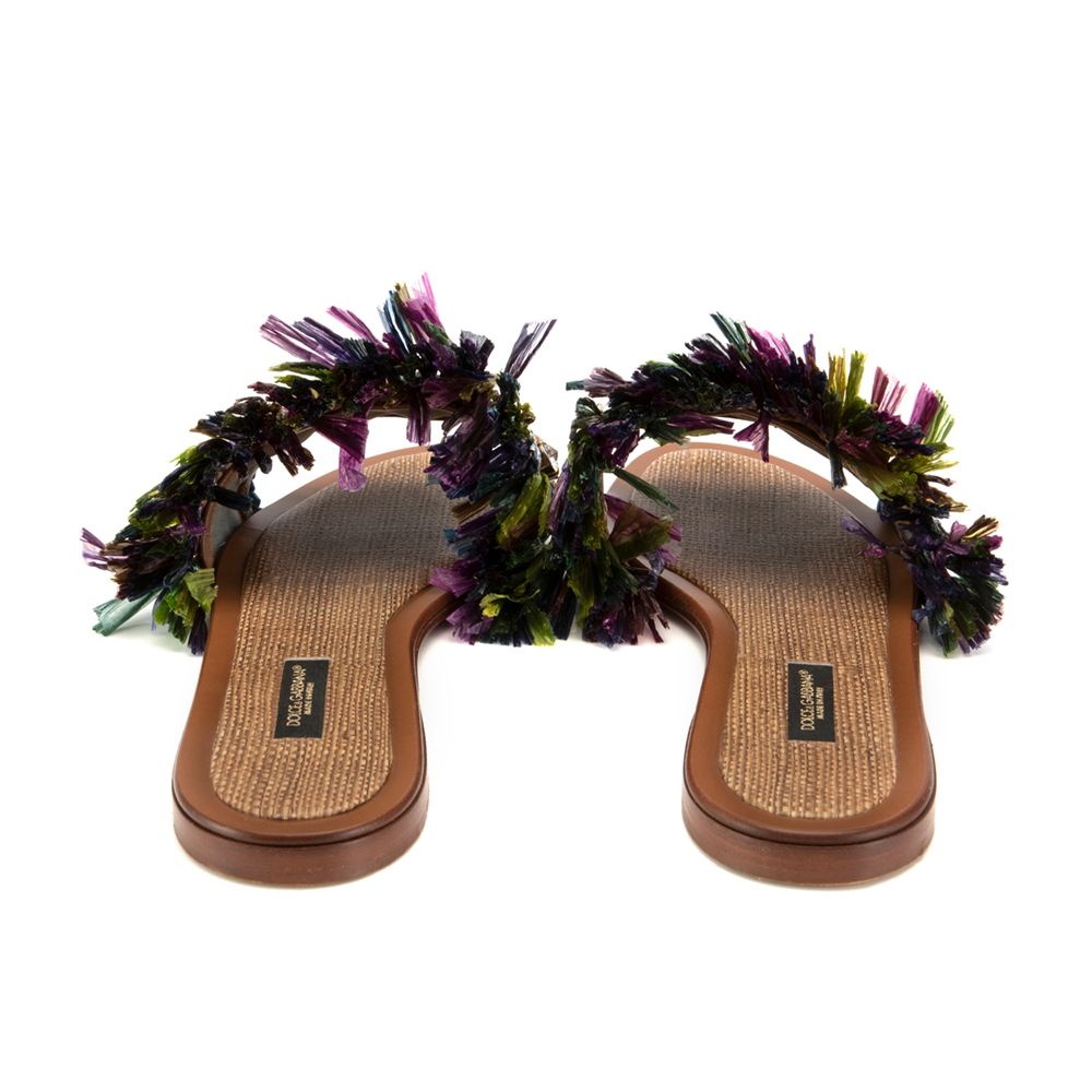 Dolce & Gabbana Flerfarvet Lammeskinds Sandal til Kvinder