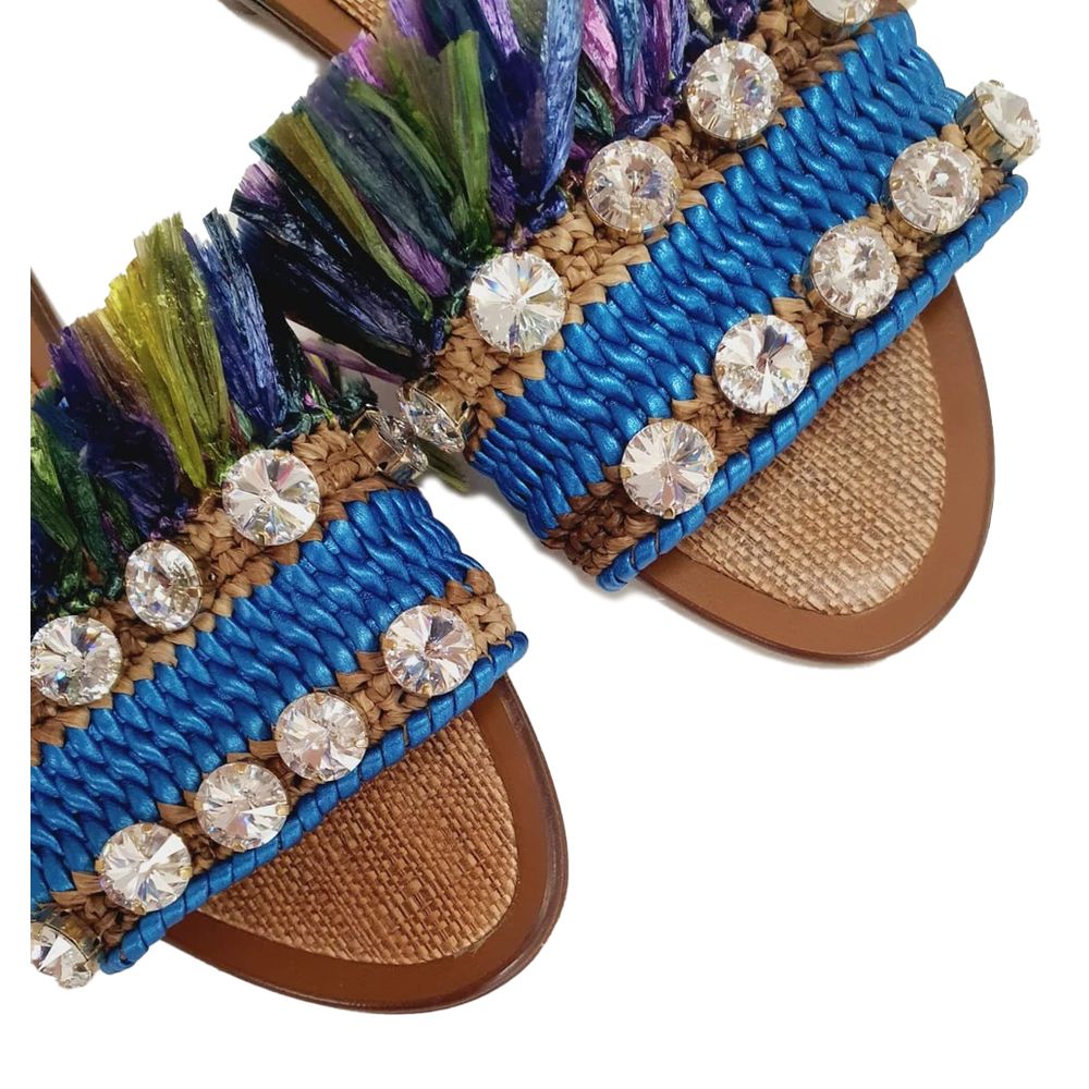 Dolce & Gabbana Flerfarvet Lammeskinds Sandal til Kvinder