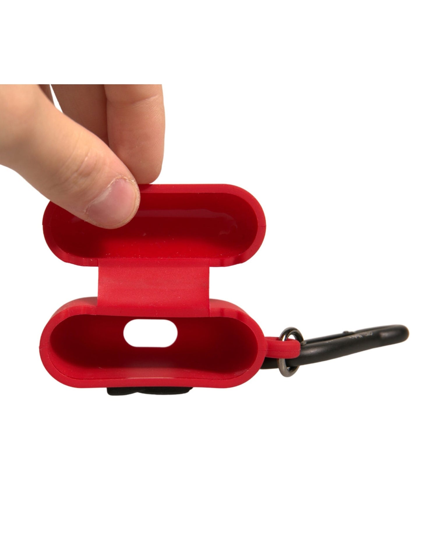 Dolce & Gabbana Rød Silikone Gummi Logo Præget Airpods Etui