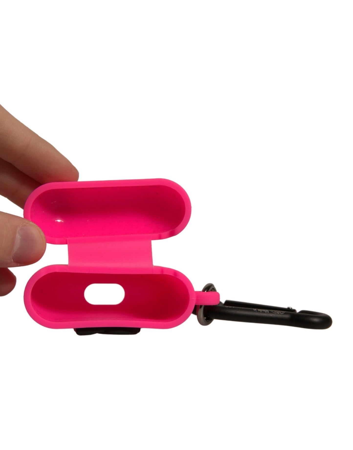 Dolce & Gabbana Pink Silikone Gummi Logo Præget Airpods Etui