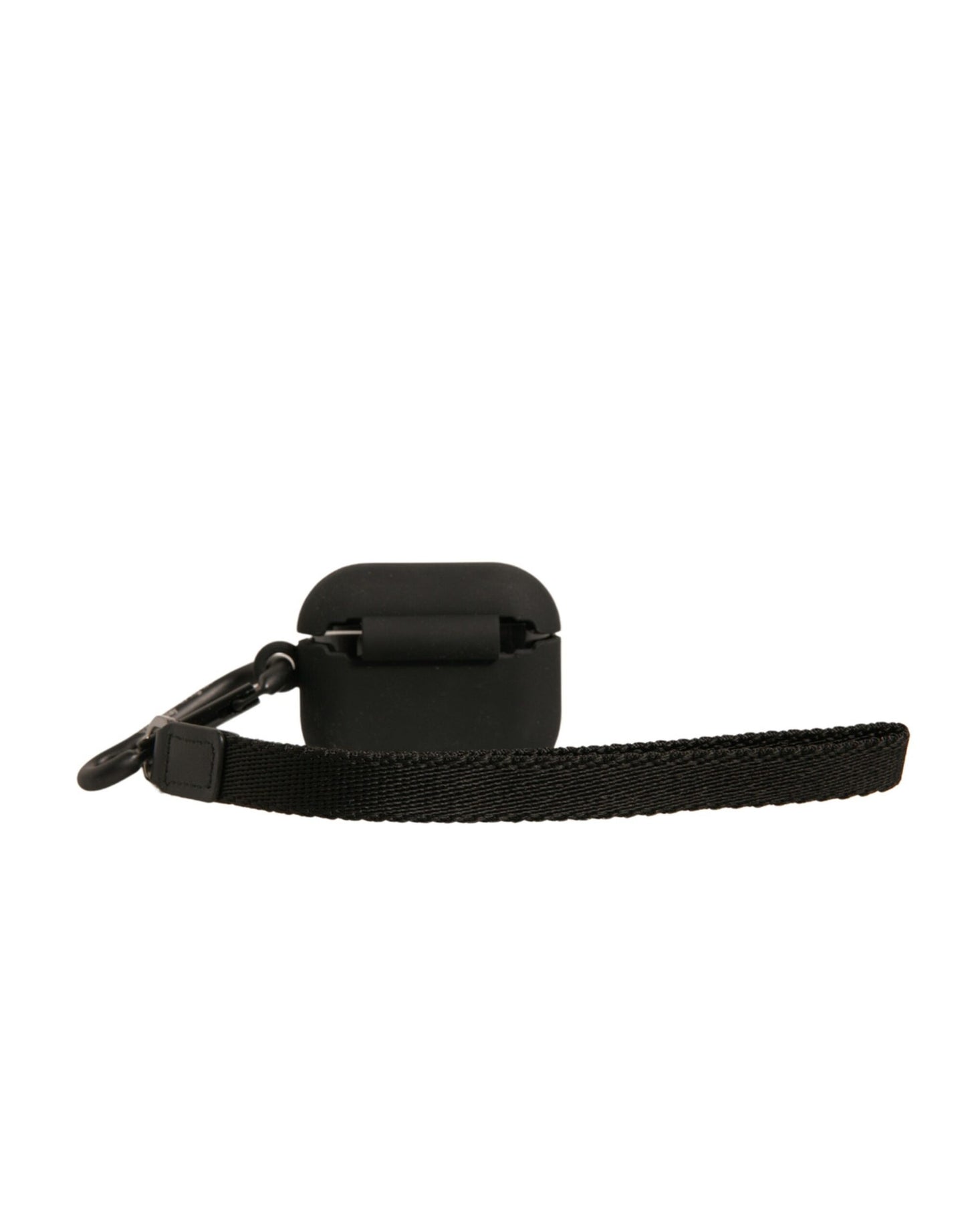 Dolce & Gabbana Sort Silikone Gummi Logo Præget Airpods Etui