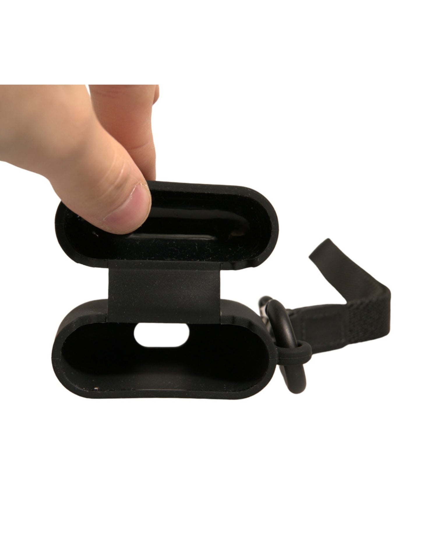 Dolce & Gabbana Sort Silikone Gummi Logo Præget Airpods Etui