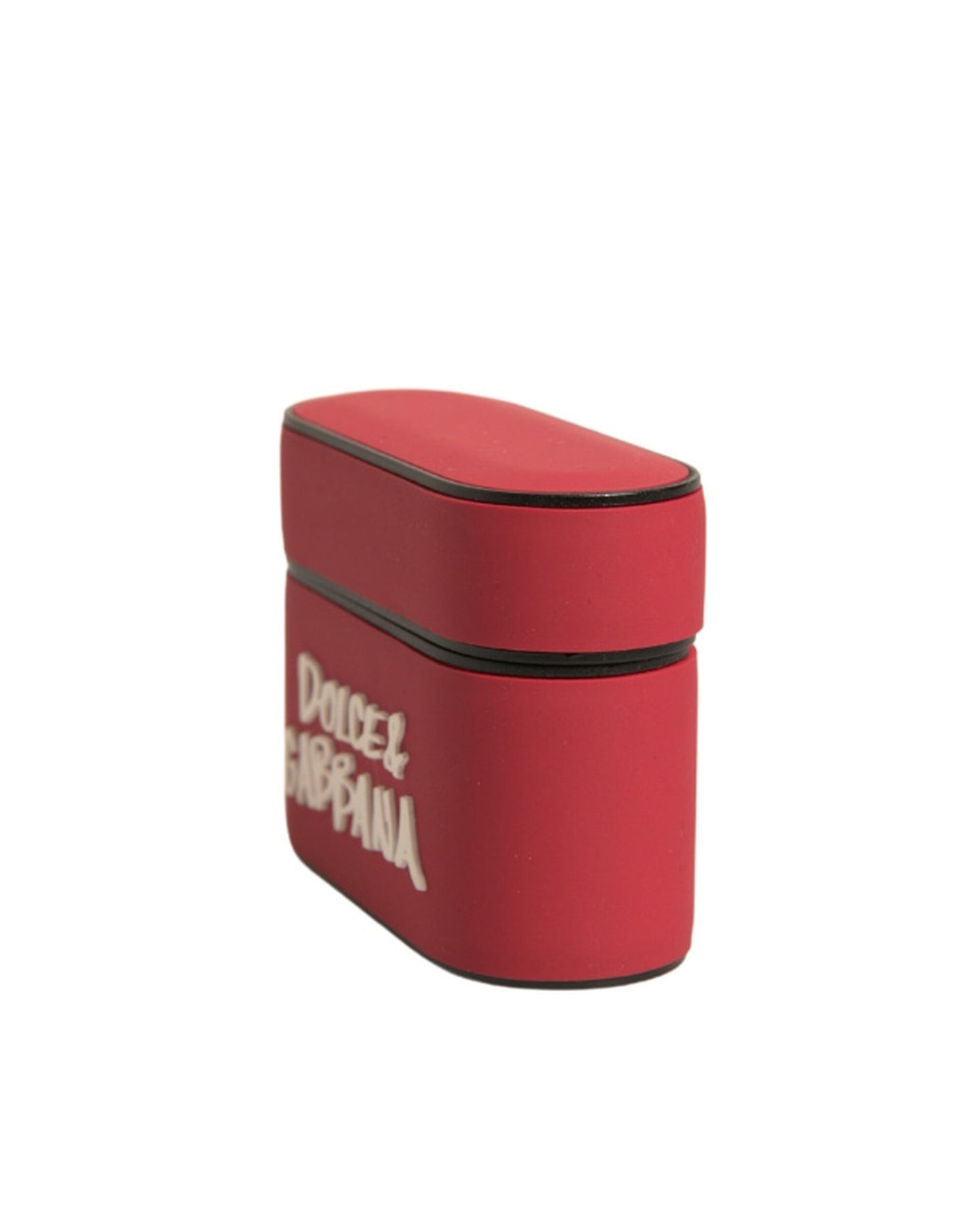Dolce & Gabbana Rød PVC Præget Logo Plaque Holder til Airpods