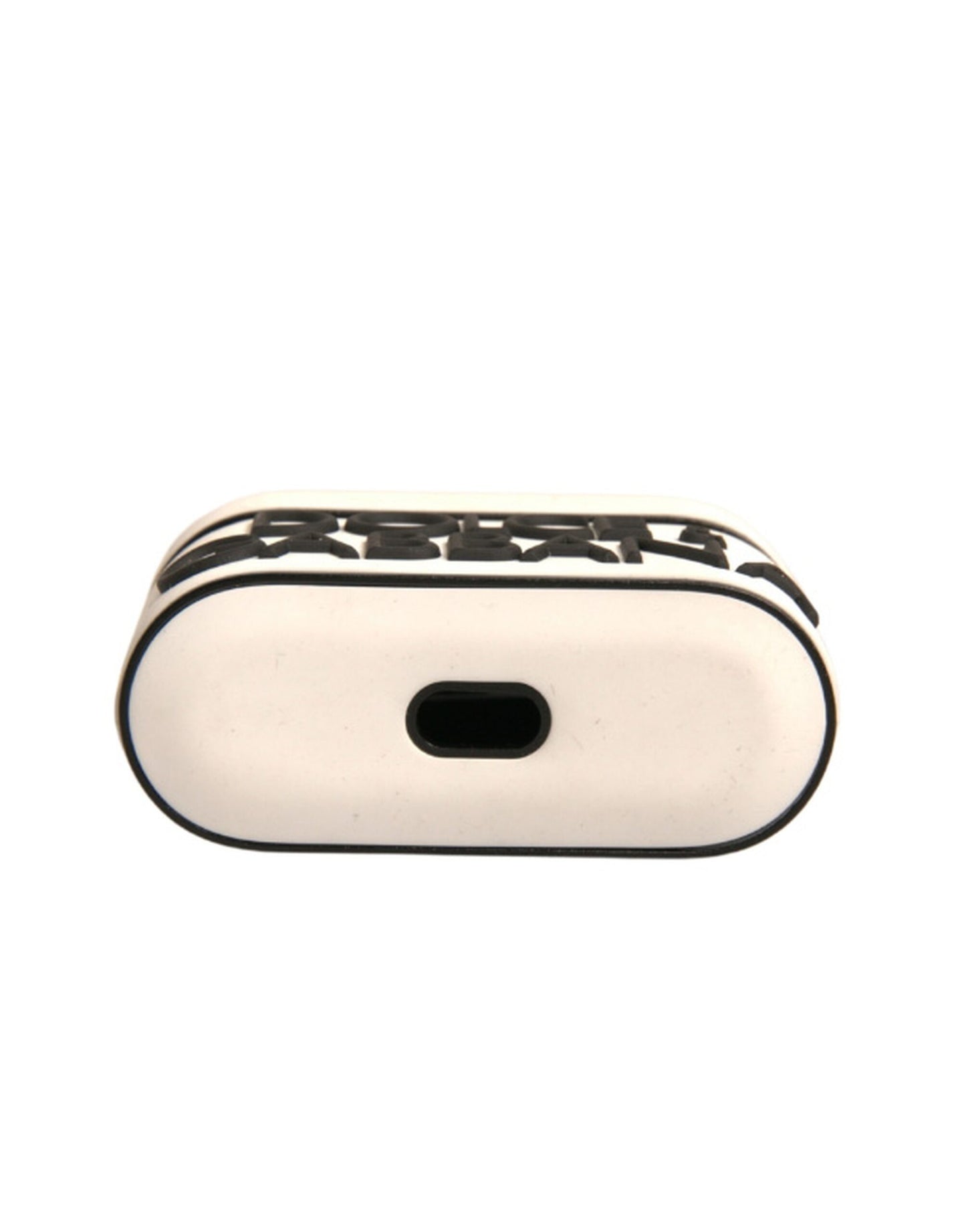 Dolce & Gabbana Hvid PVC Præget Logo Plaque Holder til Airpods