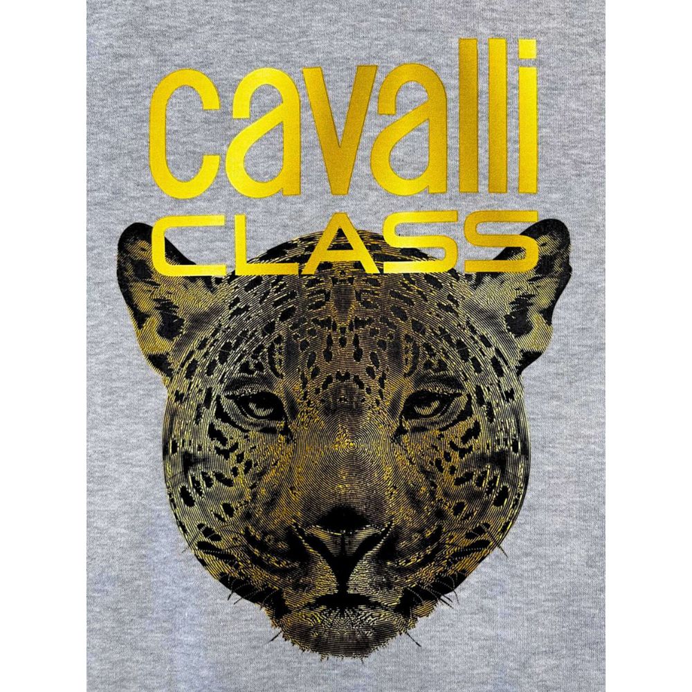 Cavalli Class Grå Bomuldssweater Til Kvinder