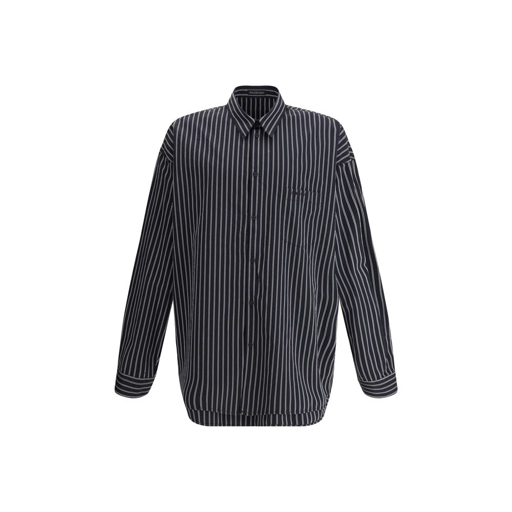 Balenciaga Stribet Fladt Skjorte