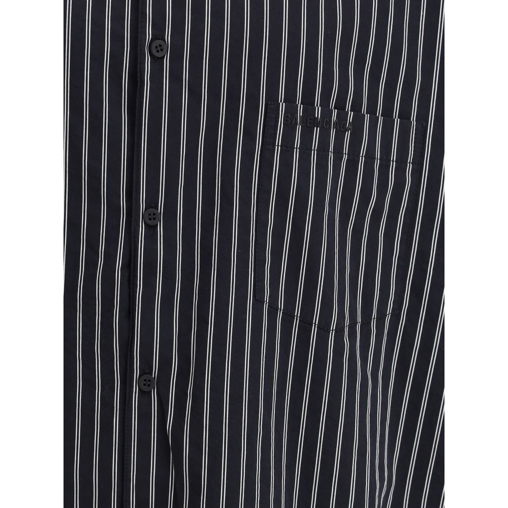 Balenciaga Stribet Fladt Skjorte