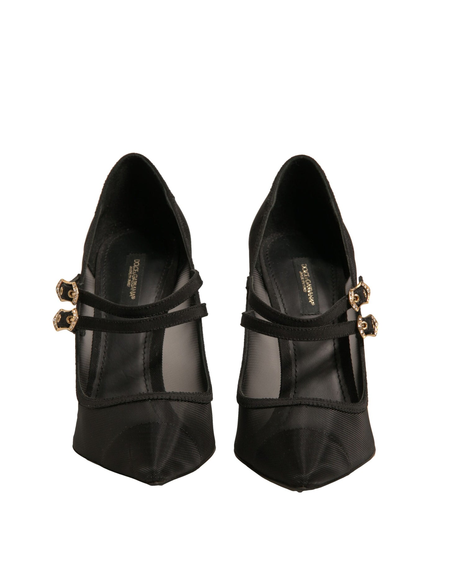 Dolce & Gabbana Sorte Mesh Mary Jane Højhælede Pumps Sko