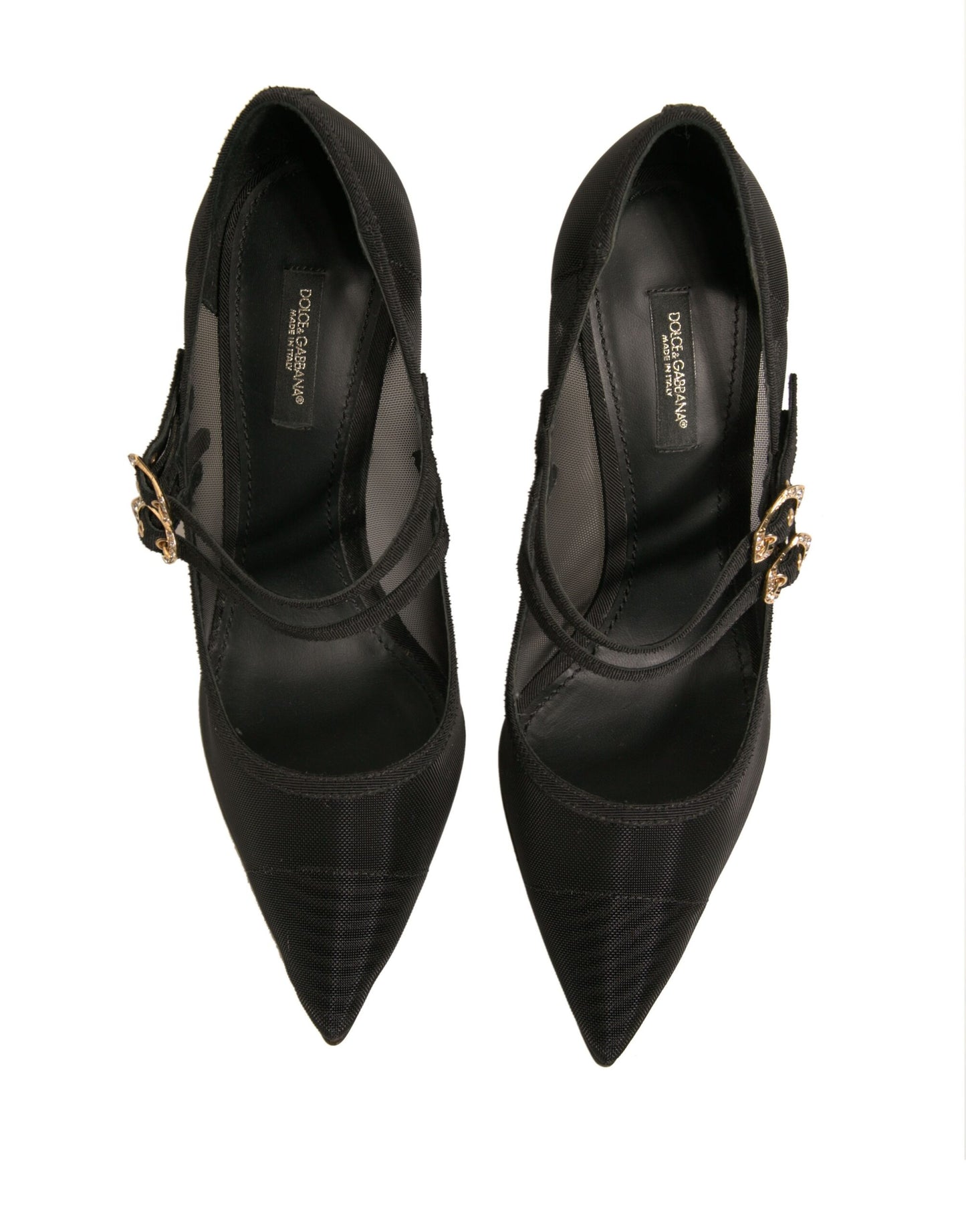 Dolce & Gabbana Sorte Mesh Mary Jane Højhælede Pumps Sko