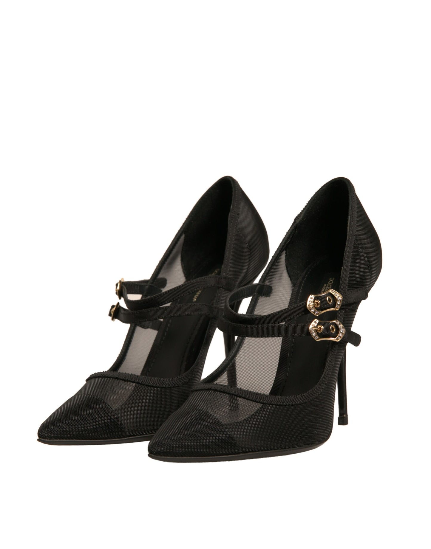 Dolce & Gabbana Sorte Mesh Mary Jane Højhælede Pumps Sko