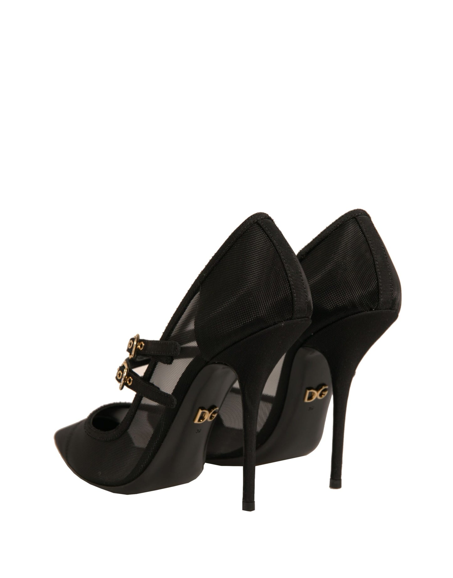 Dolce & Gabbana Sorte Mesh Mary Jane Højhælede Pumps Sko