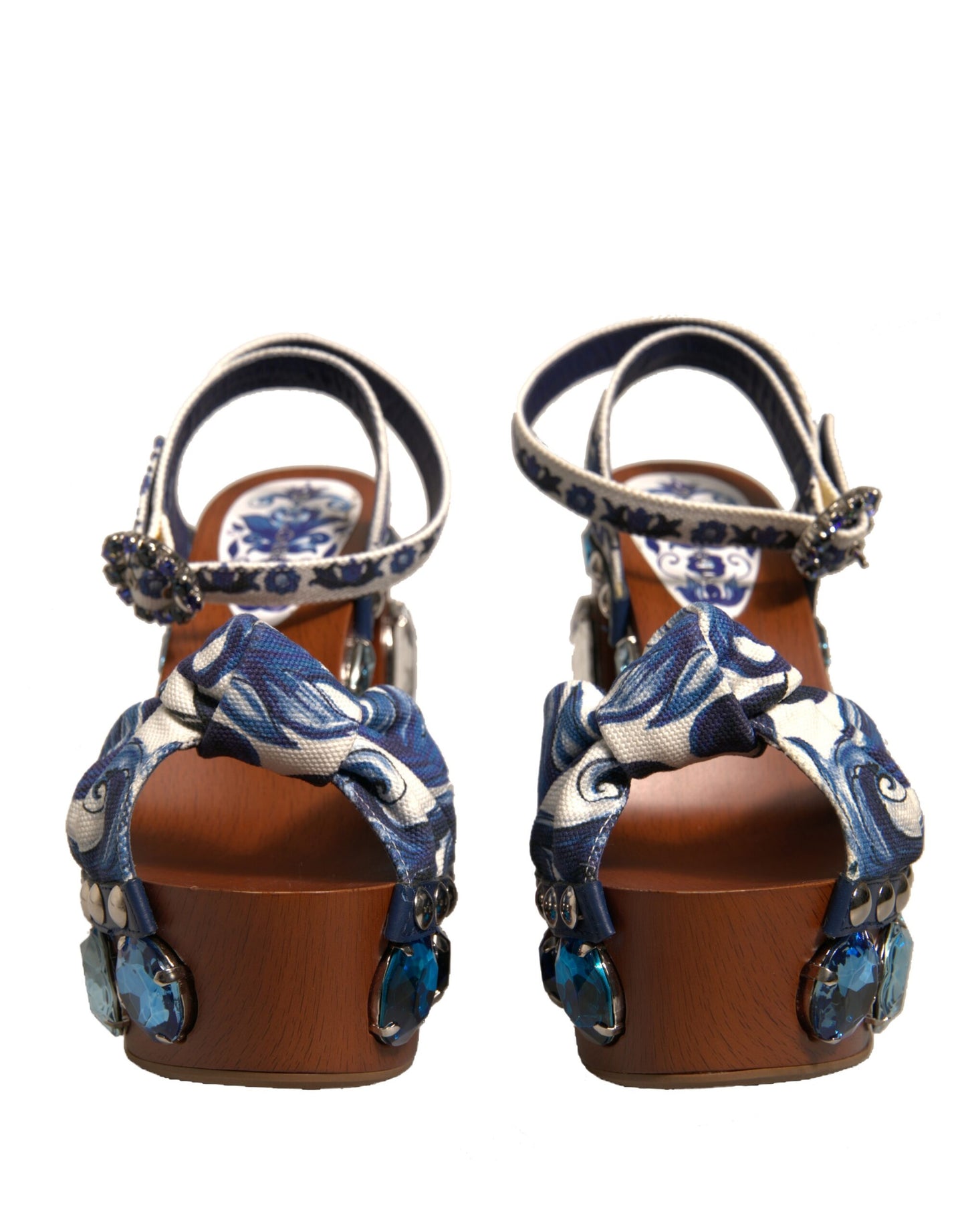 Dolce & Gabbana Flerfarvede Majolica Udsmykkede Kilesandaler Sko