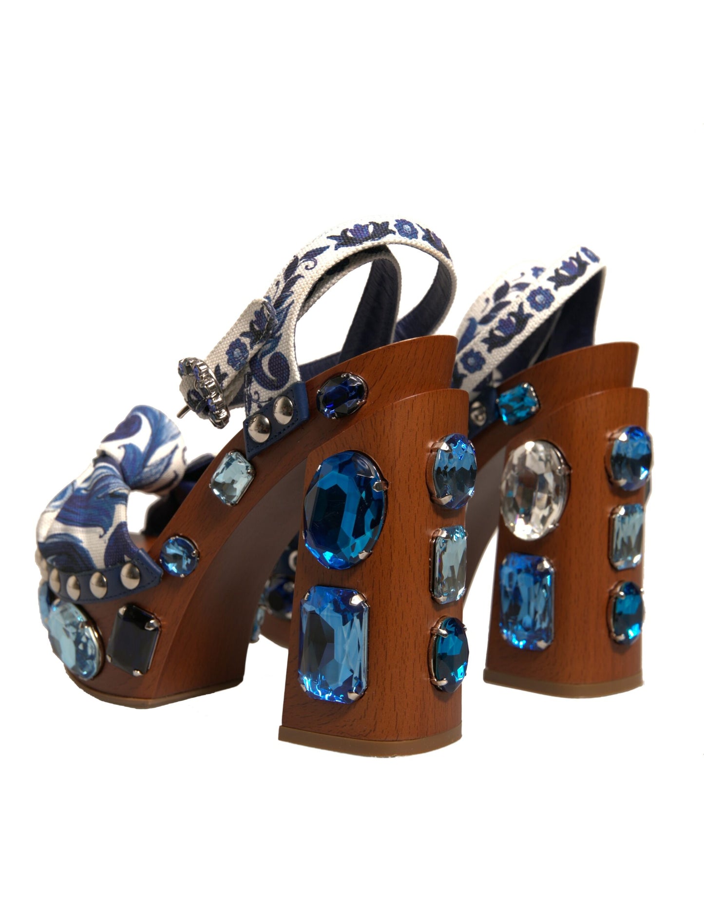 Dolce & Gabbana Flerfarvede Majolica Udsmykkede Kilesandaler Sko