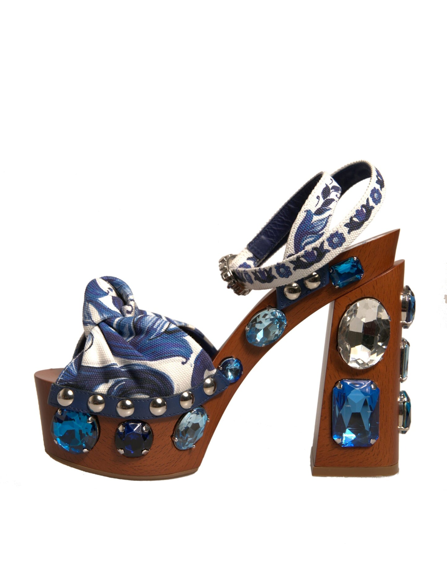Dolce & Gabbana Flerfarvede Majolica Udsmykkede Kilesandaler Sko