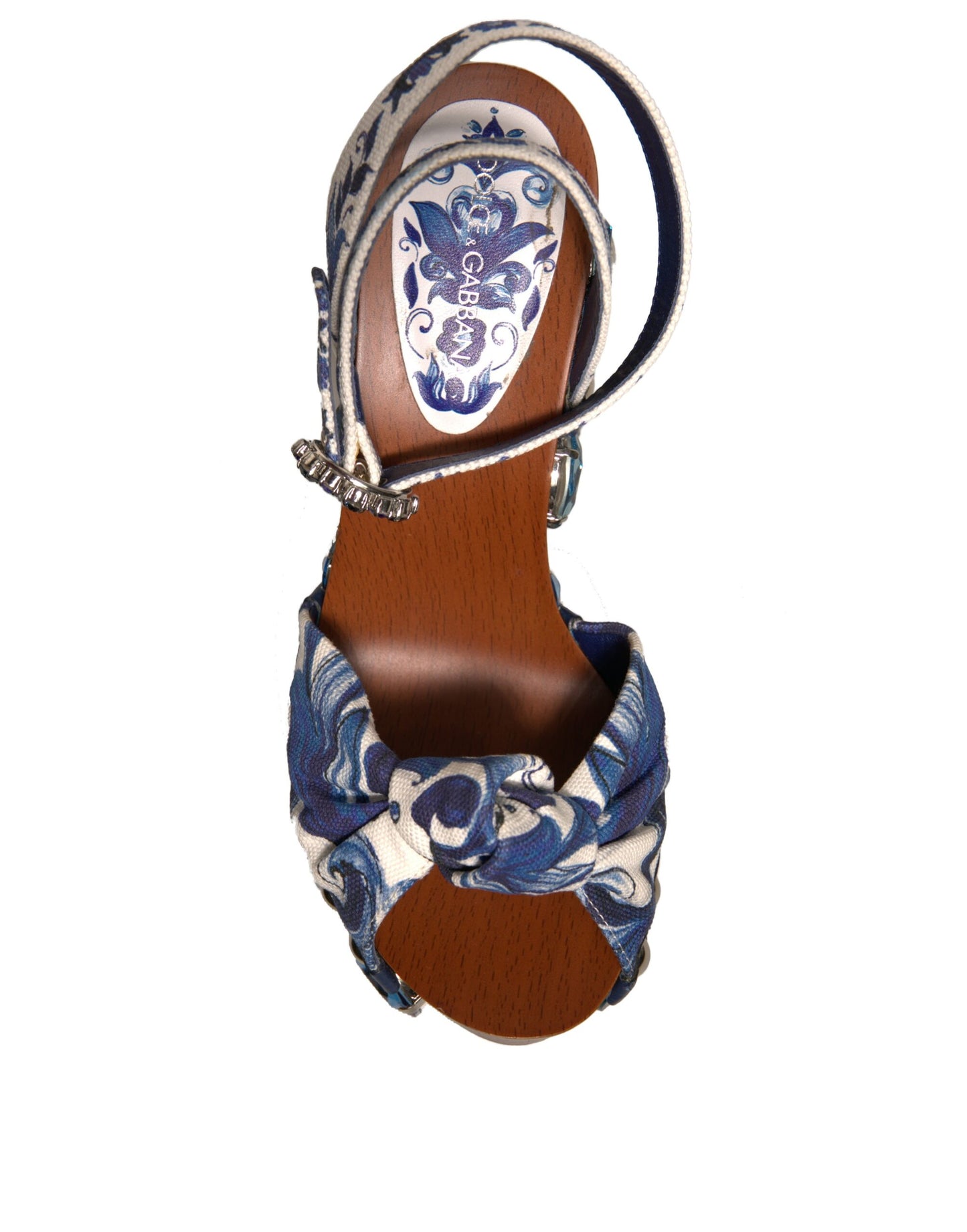 Dolce & Gabbana Flerfarvede Majolica Udsmykkede Kilesandaler Sko