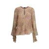 Etro bluse med paisley-print i silke