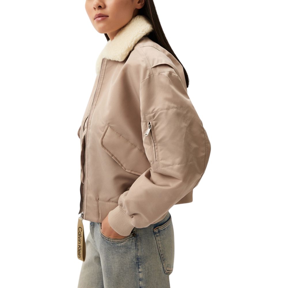 Calvin Klein Jeans Beige Polyesterjakker & Frakke