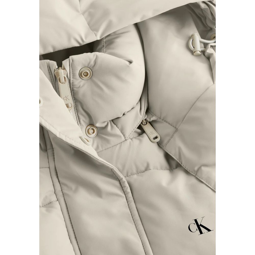 Calvin Klein Jeans Beige genbrugspolyesterjakker og -frakker