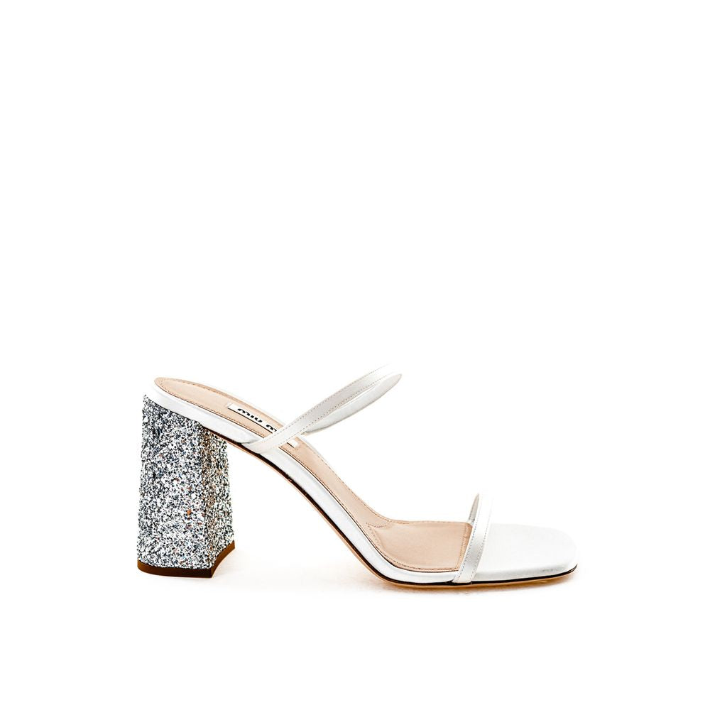 Miu Miu Hvid Silkesandal