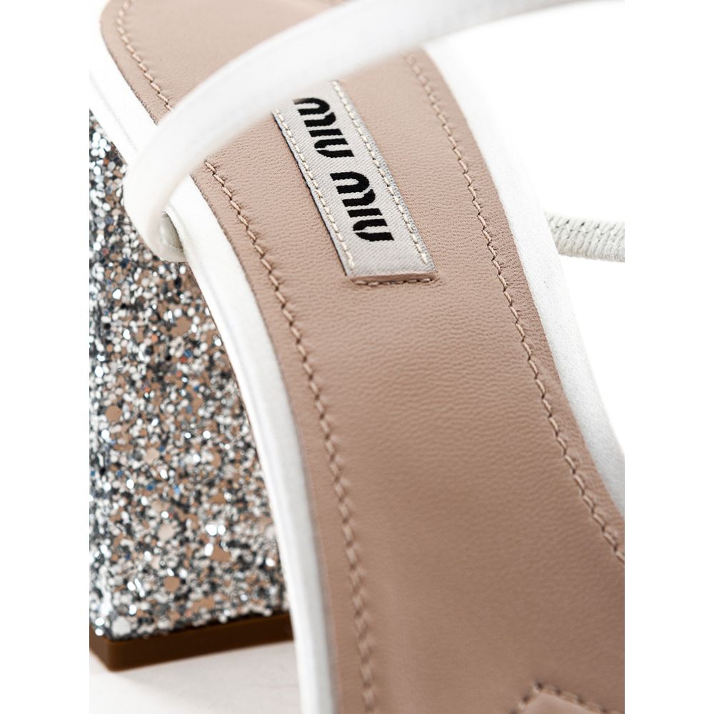 Miu Miu Hvid Silkesandal