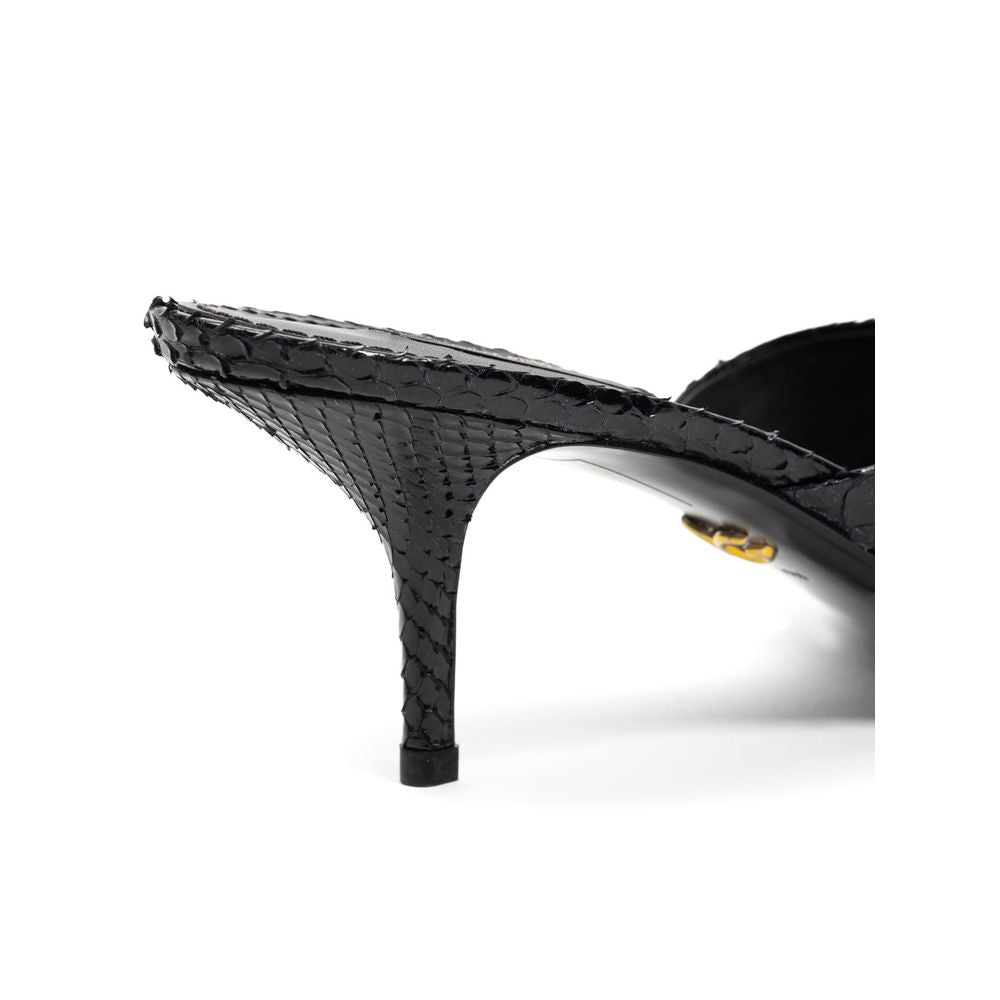 Dolce & Gabbana sort læder Di Pitone sandal