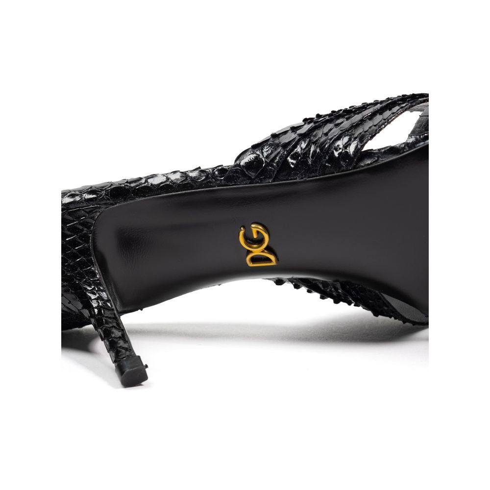 Dolce & Gabbana sort læder Di Pitone sandal