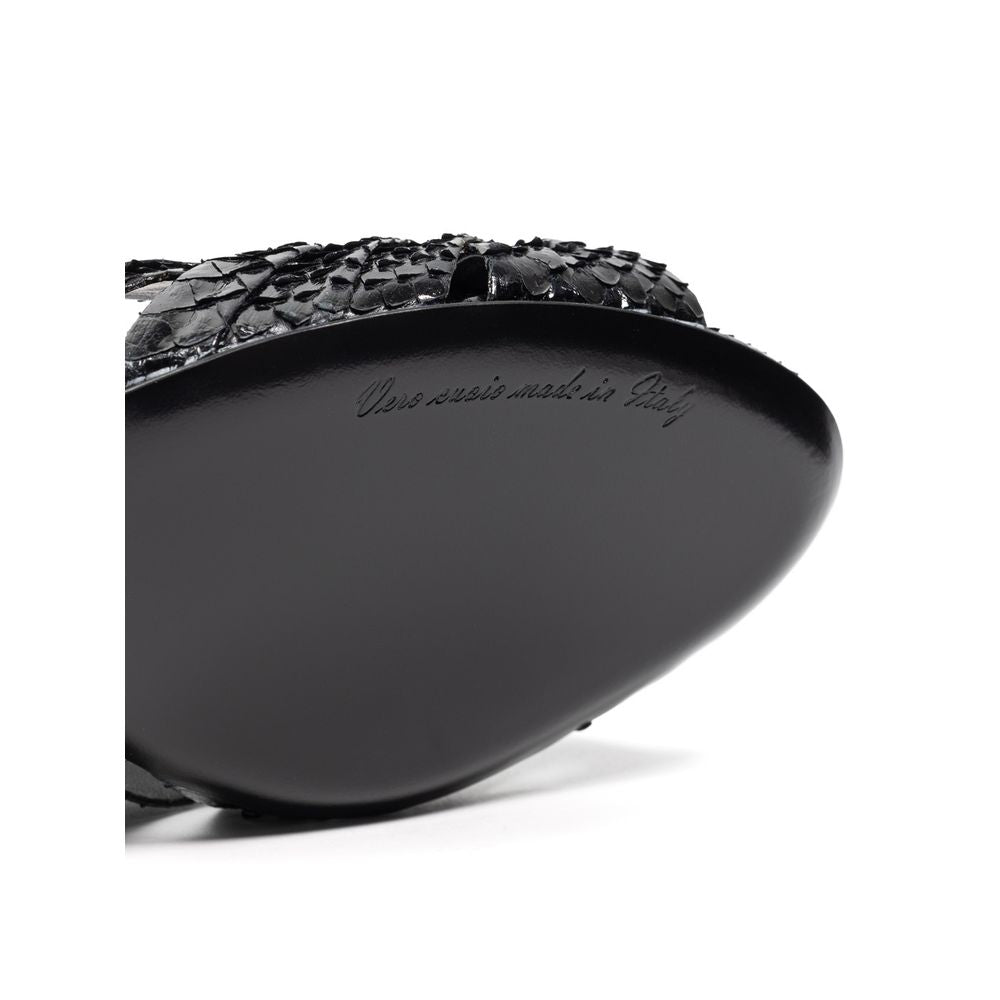 Dolce & Gabbana sort læder Di Pitone sandal