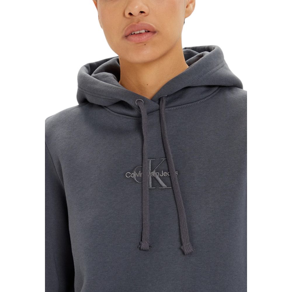 Calvin Klein Jeans Grå Bomuldssweater