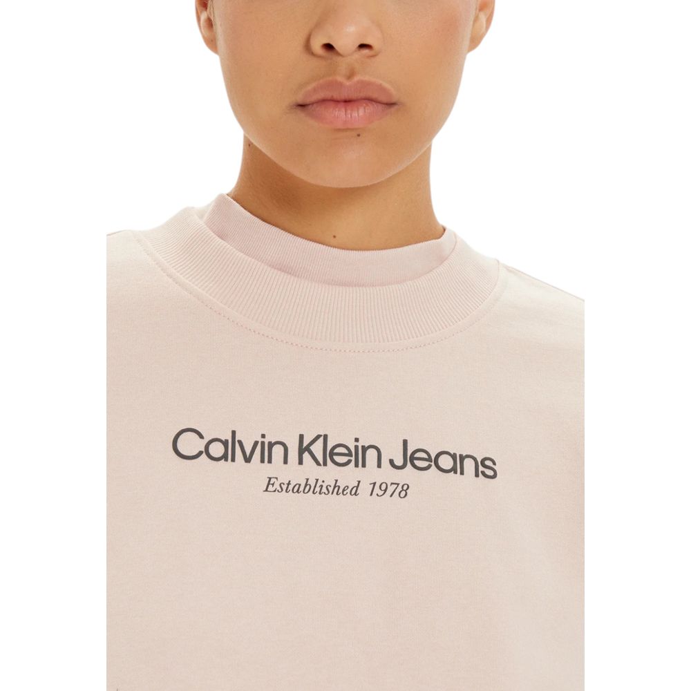Calvin Klein Jeans lyserød bomuldstrøje