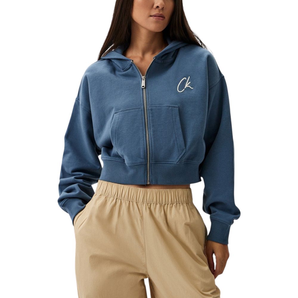 Calvin Klein Jeans Lyseblå Bomuldssweater
