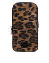 Dolce & Gabbana Brun Leopardprint Dauphine Læderpung med Lynlås