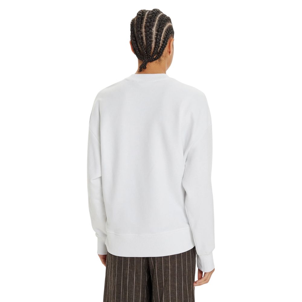Calvin Klein Jeans Hvid Genbrugsbomuldssweater