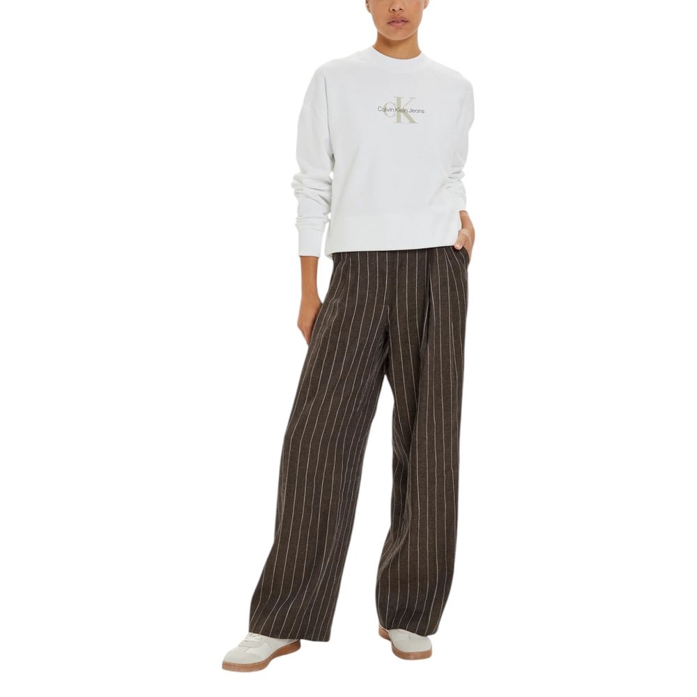 Calvin Klein Jeans Hvid Genbrugsbomuldssweater
