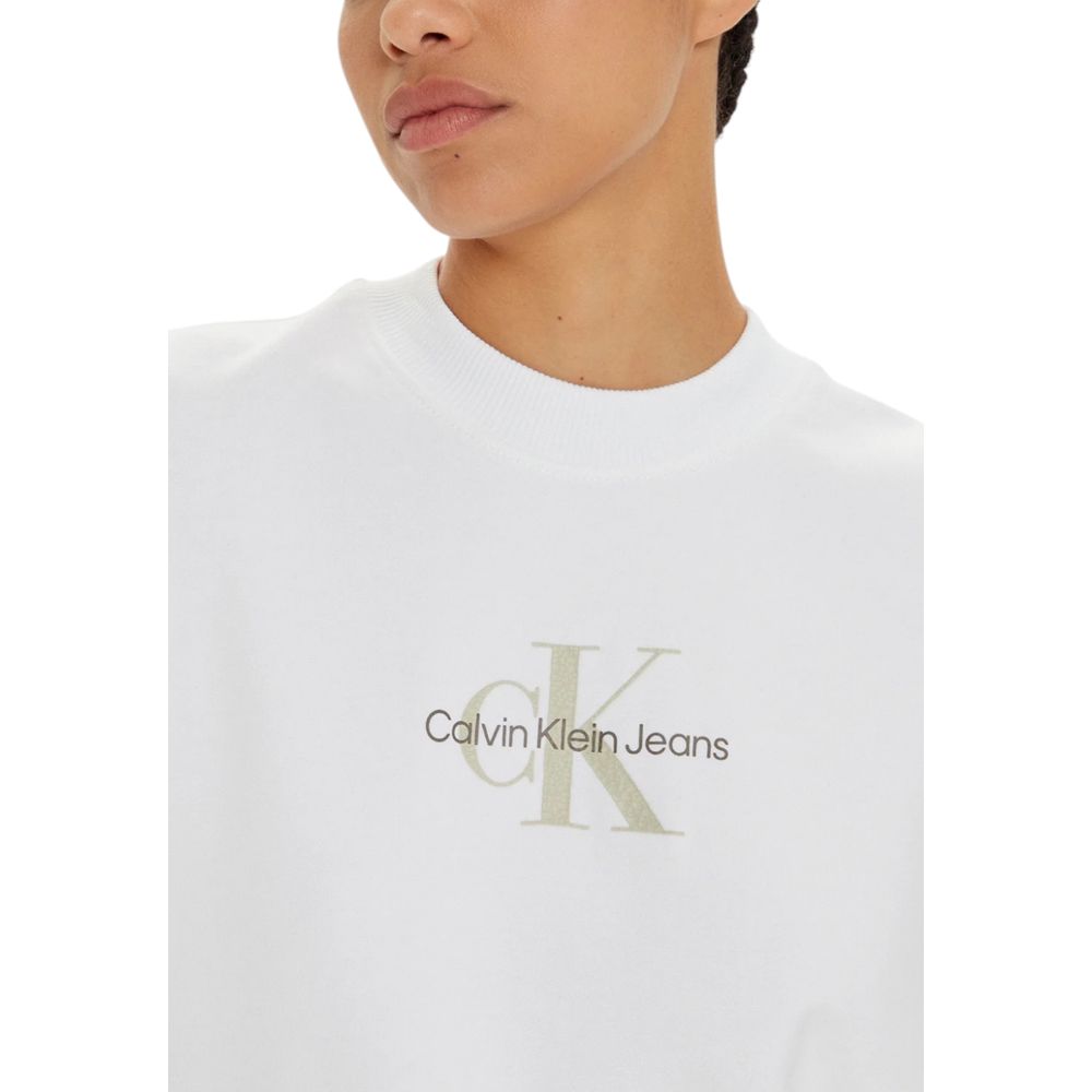 Calvin Klein Jeans Hvid Genbrugsbomuldssweater