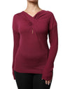Roberto Cavalli Rødbrun Jumper Keyhole Strikpullover
