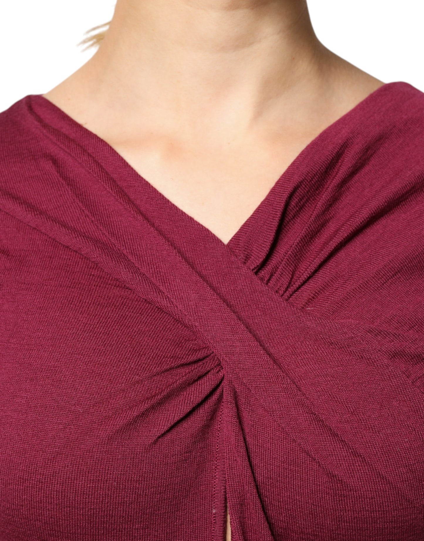 Roberto Cavalli Rødbrun Jumper Keyhole Strikpullover