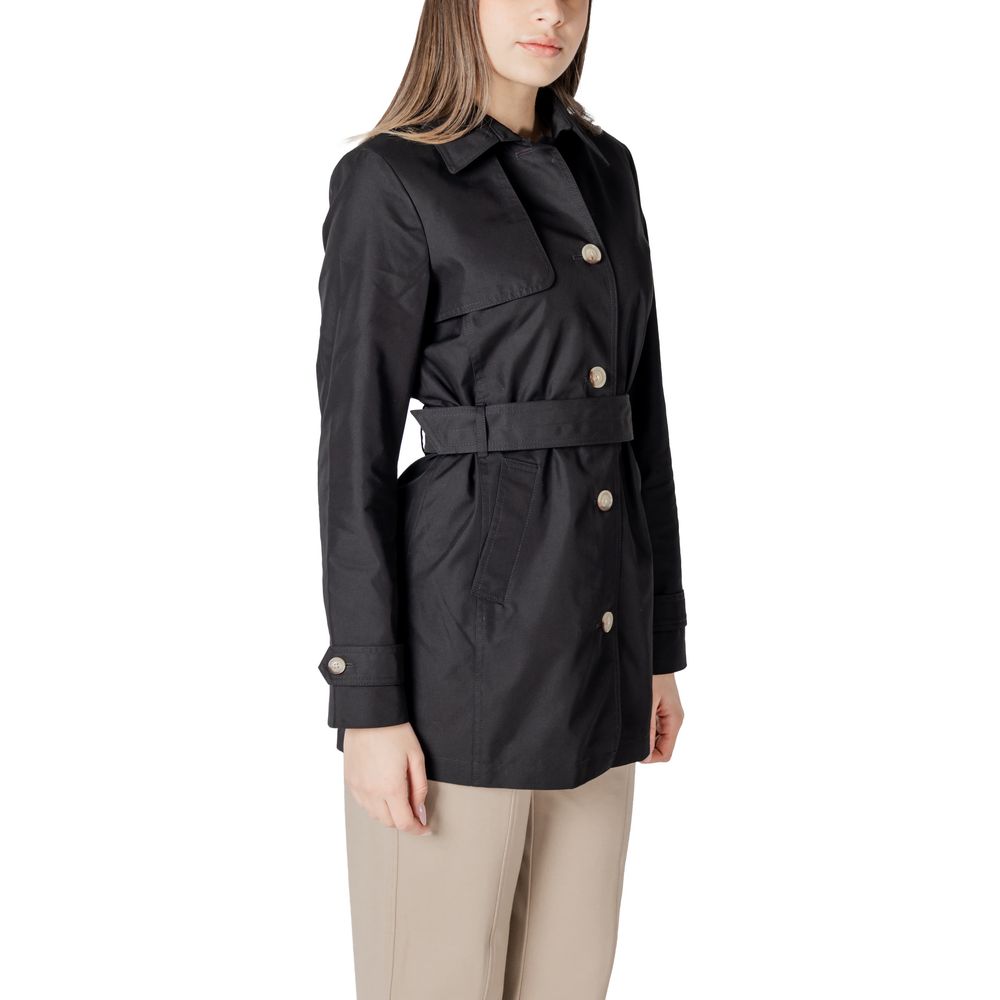 Street One Black Cotton Jackets & Coat