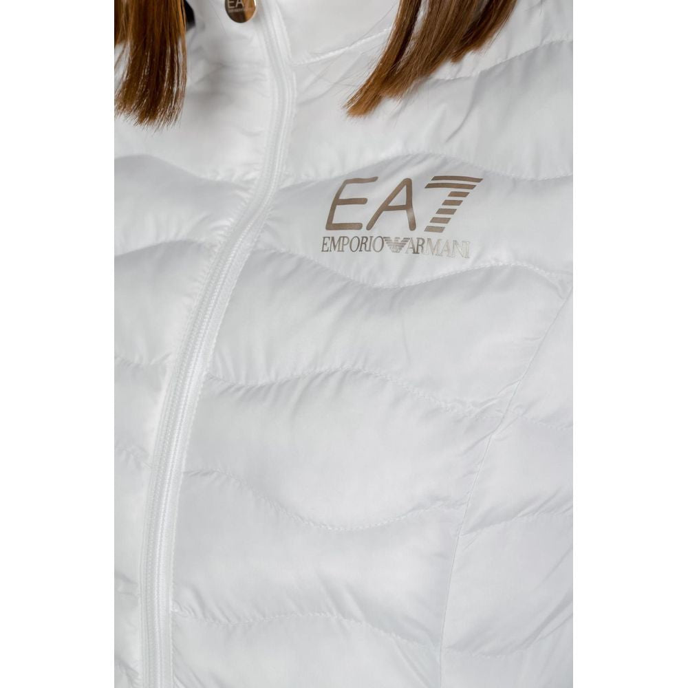 EA7 Emporio Armani Hvide Polyesterjakker & Frakker