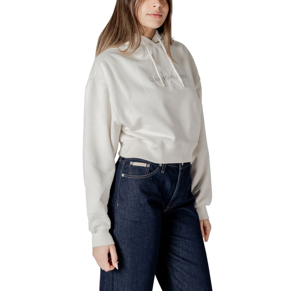 Calvin Klein Jeans Cremefarvet Bomuldssweater