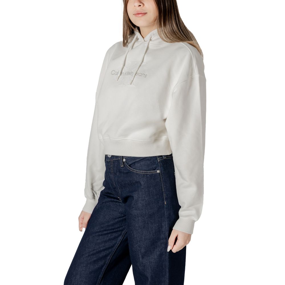 Calvin Klein Jeans Cremefarvet Bomuldssweater