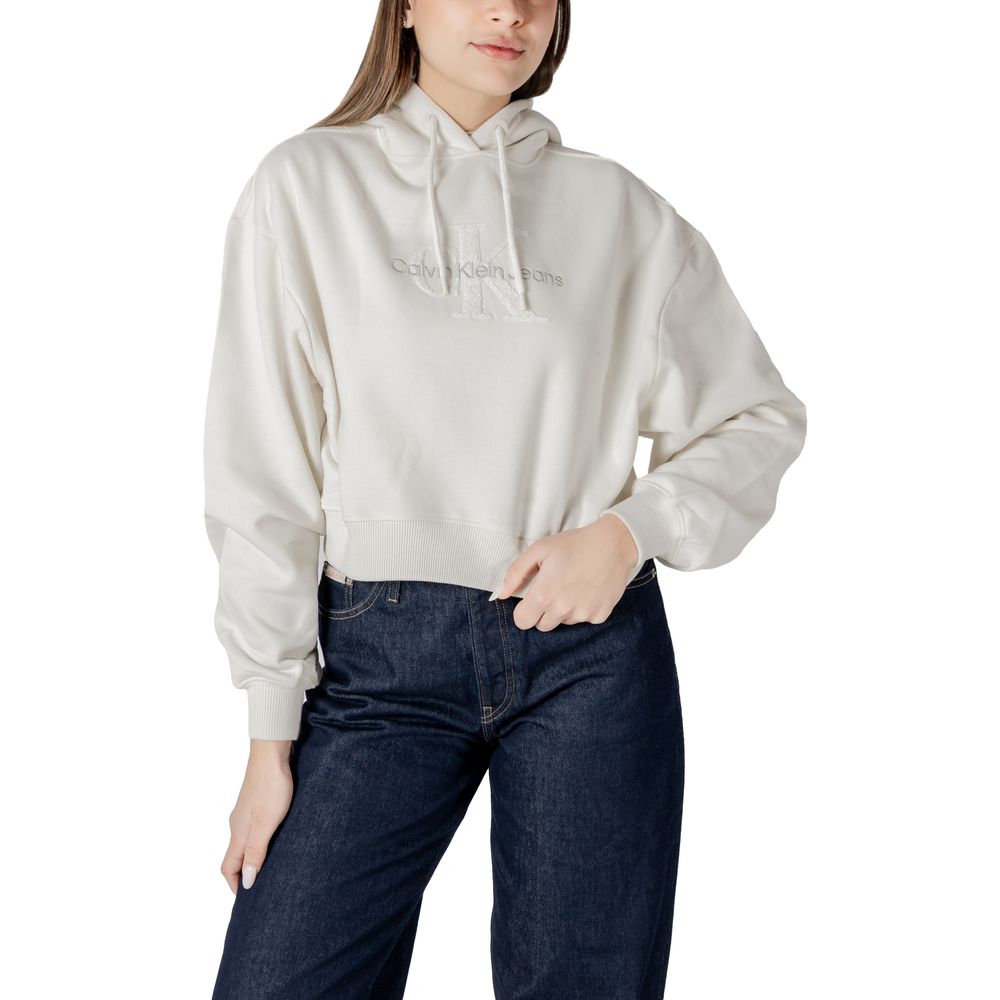 Calvin Klein Jeans Cremefarvet Bomuldssweater