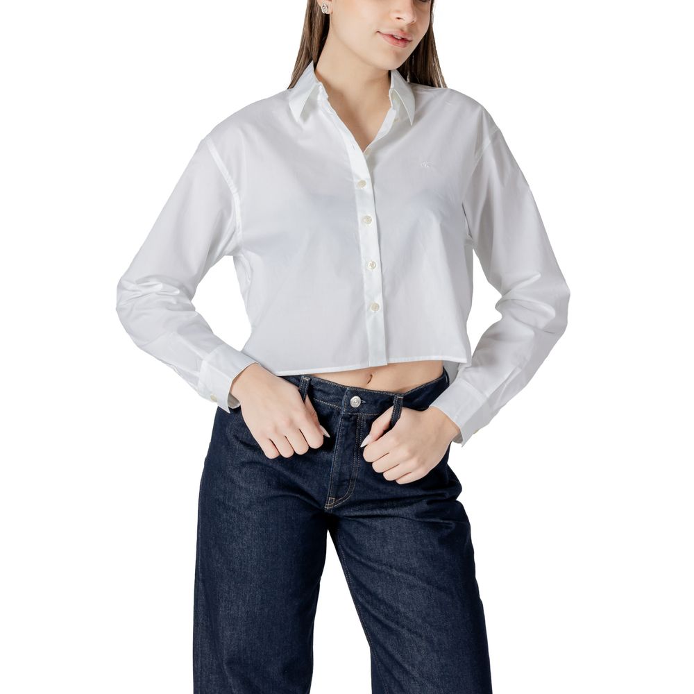Calvin Klein Jeans Hvid Bomuldsskjorte