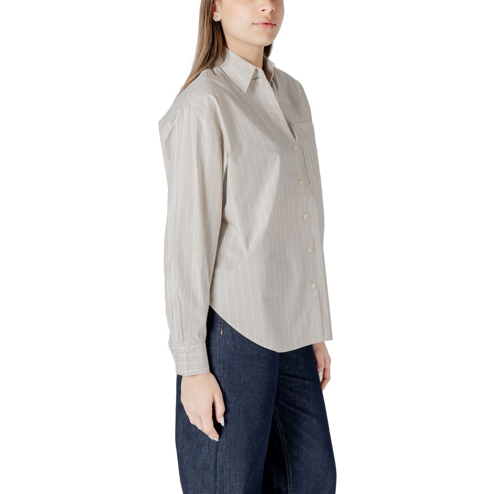 Calvin Klein Jeans Beige Bomuldsskjorte