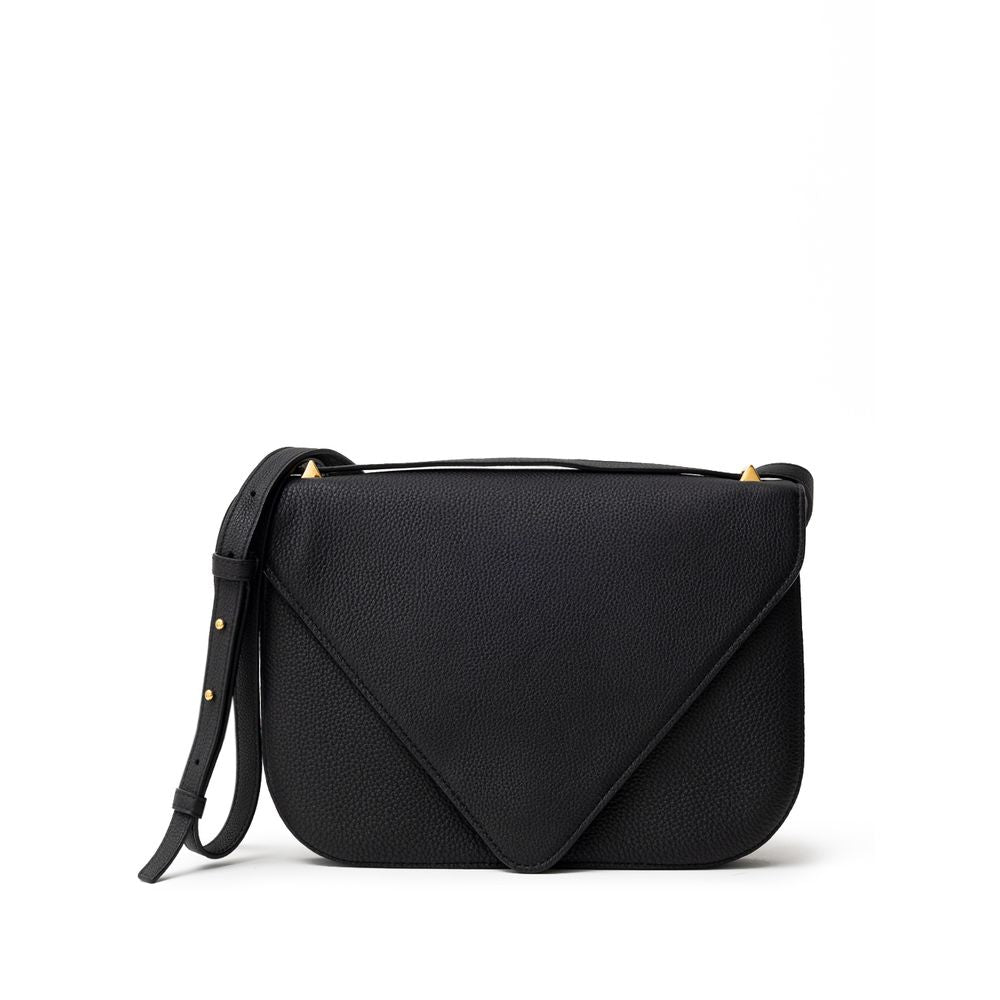 Bottega Veneta sort læder skuldertaske